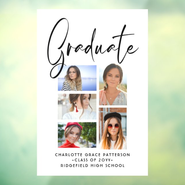 Elegant Script Multi Photo Graduation Graduate (Sheet 3)