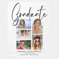 Elegant Script Multi Photo Graduation Graduate