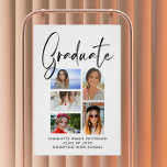 Elegant Script Multi Photo Graduation Graduate Poster<br><div class="desc">Elegant Script Multi Photo Graduation Graduate Poster features five of your favourite photos of your college or high school graduate with the swirly modern black calligraphy script overlay "Graduate". Simple,  stylish and classy graduation keepsake gifts. Created by ©Evco Studio www.zazzle.com/store/evcostudio</div>