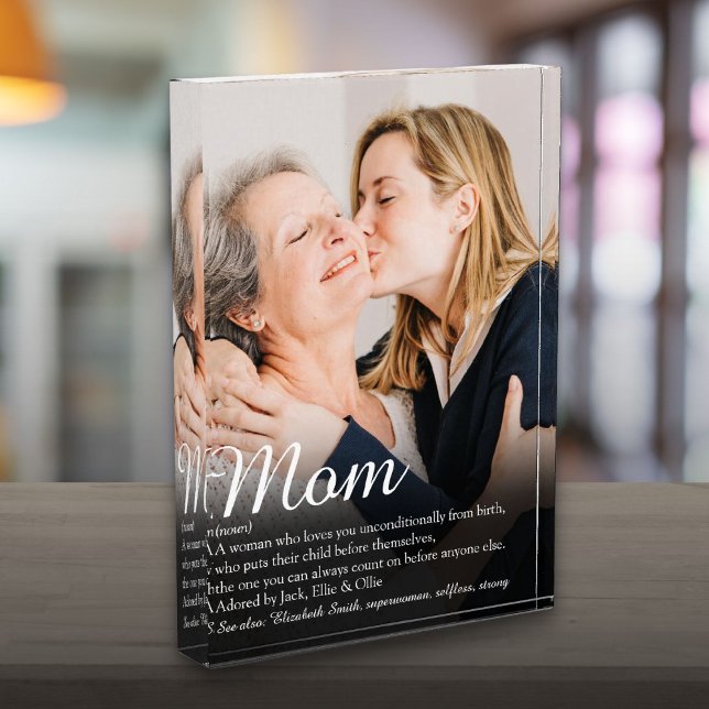 Elegant Script Mum Definition Quote Photo (Elegant Script Mom Definition Quote Photo)