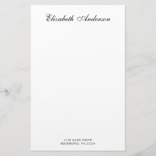 Elegant Script Name Address Stationery