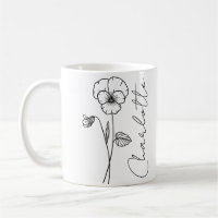 Elegant Script Name February Birth Flower Violet
