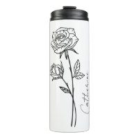 Elegant Script Name June Birth Month Flower Rose