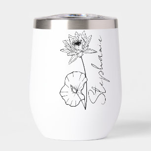 Elegant Script Name Lotus July Birth Month Flower