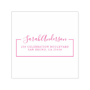Elegant Script Name & Return Address Custom Self-inking Stamp
