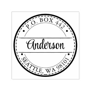 Elegant Script Name Return Address Stamp