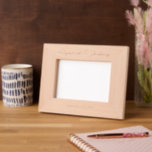 Elegant Script Names and Date Wedding Photo Etched Frames<br><div class="desc">Display your favourite wedding photo with this simple,  elegant frame. Customise with the names of the couple above the photo in classic script font and the wedding date below.</div>