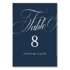 Elegant Script Navy Blue Wedding 