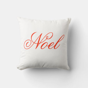 Elegant Script Noel Pillow