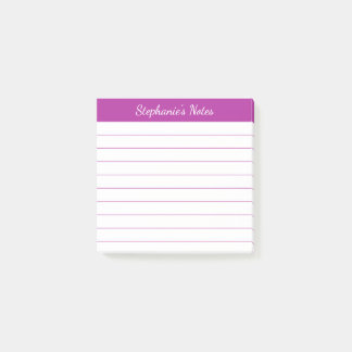 Elegant Script Notes Dark Pink Lined