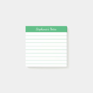 Elegant Script Notes Green Lined