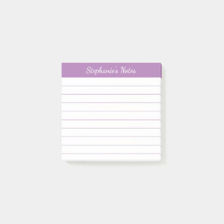 Elegant Script Notes Lavender Lined