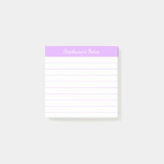 Elegant Script Notes Light Lavender Lined