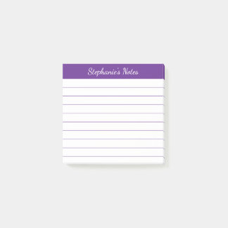 Elegant Script Notes Purple Lined