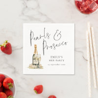Elegant Script Pearls and Prosecco Hen Party