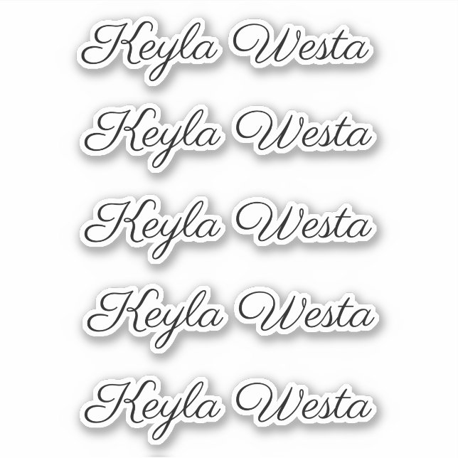 Elegant script personalised handwritten name  (Front)