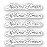 Elegant script personalised handwritten name<br><div class="desc">Elegant Amazing whimsical script personalised name sticker</div>