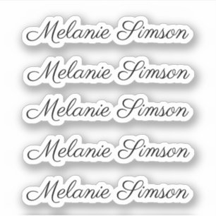 Elegant script personalised handwritten name 