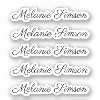 Elegant script personalised handwritten name 