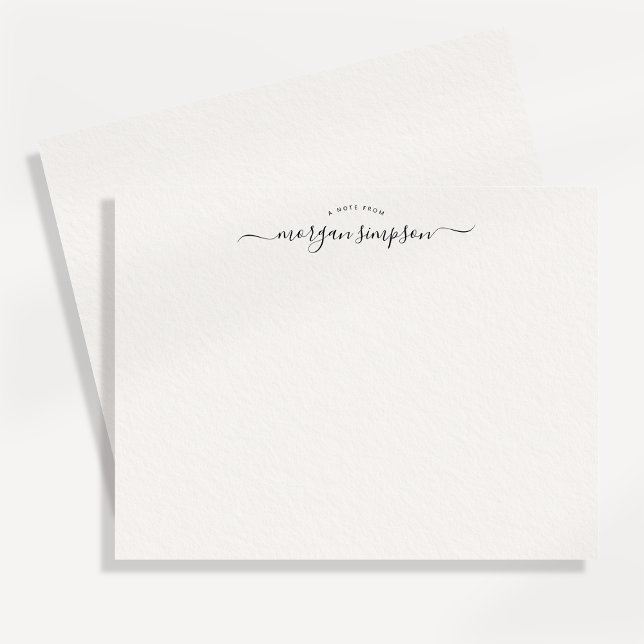 Elegant Script Personalised Note Card (Creator Uploaded)