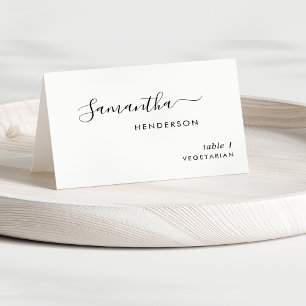Elegant Script Personalised Wedding Place Cards
