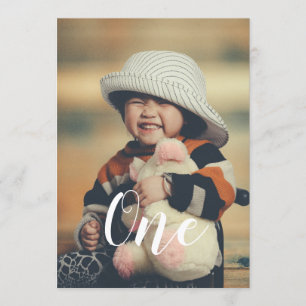 Elegant Script Photo Birthday Party Invitation