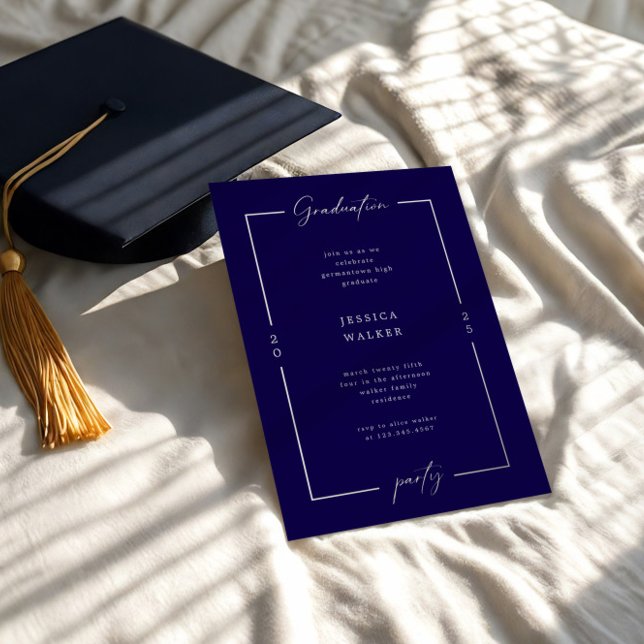 Elegant Script Photo Foil Graduation Party (Creator Uploaded)