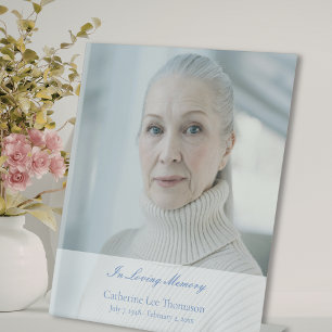 Elegant Script Photo Funeral Table Sign