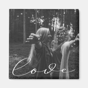 Elegant Script Photo Magnet