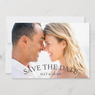 Elegant Script Photo Save The Date