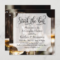 Elegant Script, Photo Stock the Bar Couples Shower