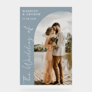 Elegant Script Photo Welcome Wedding Sign