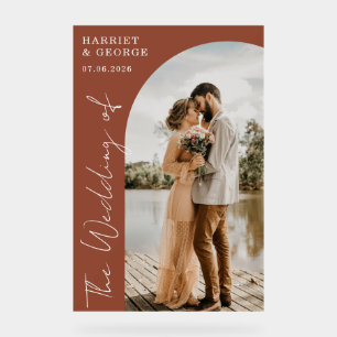 Elegant Script Photo Welcome Wedding Sign