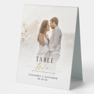 Elegant Script Photograph Gold Glitter Wedding Two