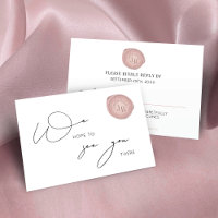 Elegant Script Pink Wax Stamp Corporate Dinner