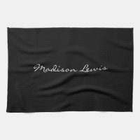 Elegant Script Plain Black Name Calligraphy 