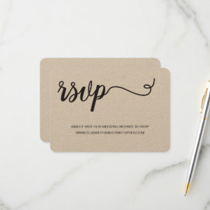 Elegant Script QR code generator wedding website RSVP Card