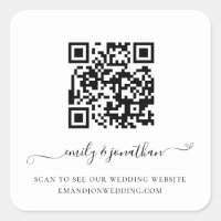 Elegant Script QR Code Wedding Website