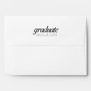 Elegant Script Return Address Graduation Envelope