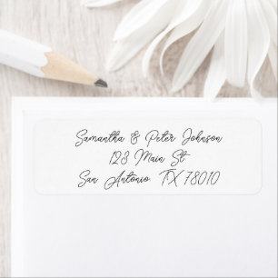 Elegant Script Return Address Label