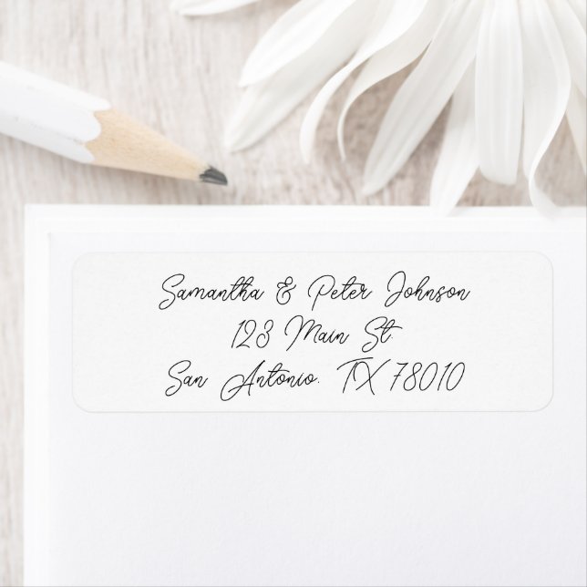 Elegant Script Return Address Label (Insitu)