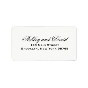 Elegant Script Return Address Label