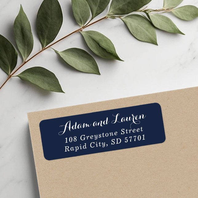 Elegant Script Return Address Label (Creator Uploaded)