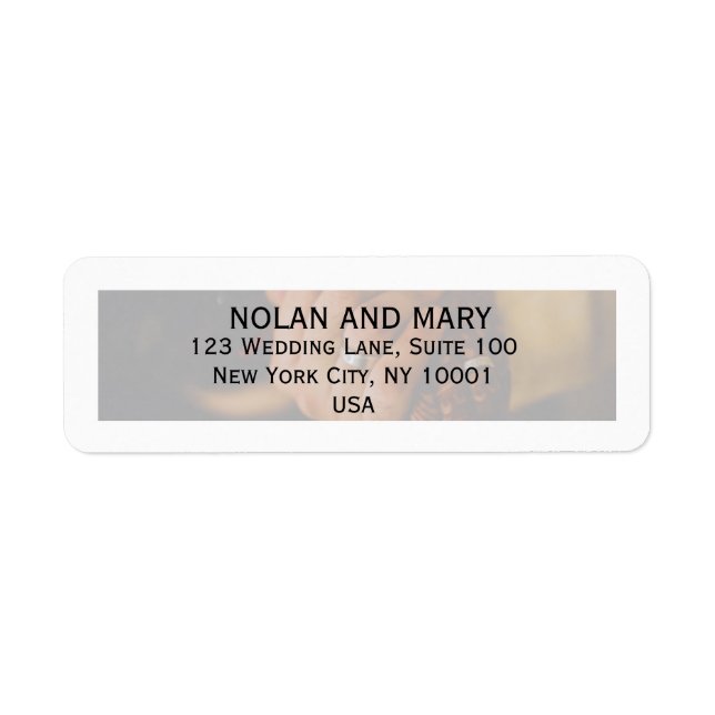 Elegant Script Return Address Label for Wedding  (Front)