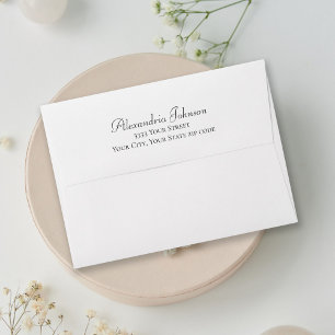 Elegant Script Return Address Mailing Envelope