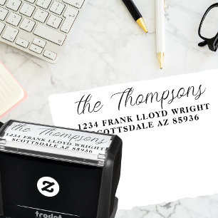 Elegant Script Return Address Self Inking Stamp