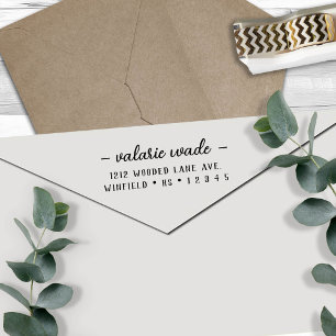 Elegant Script Return Address  Self-inking Stamp