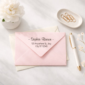 Elegant Script Return Address Stamp