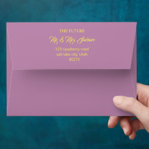 Elegant Script Return Address Wedding Envelope