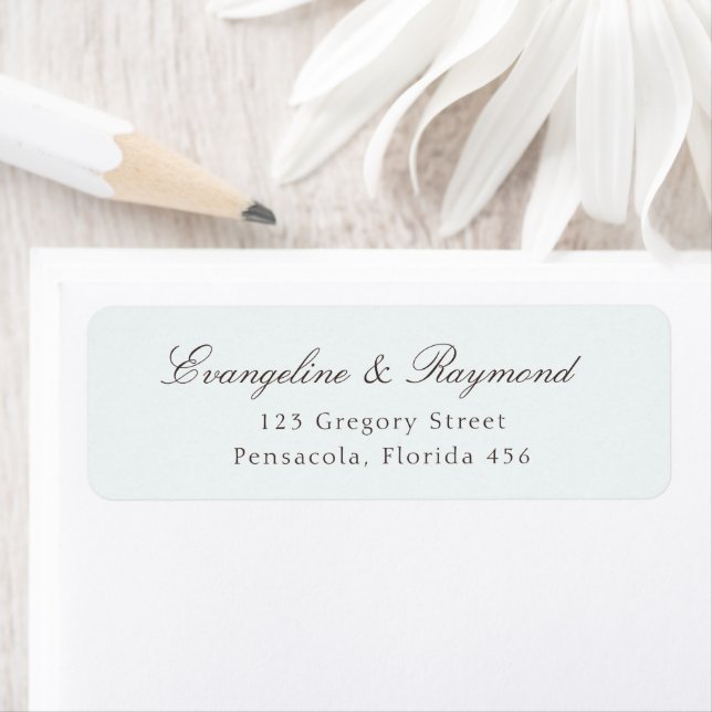Elegant Script Rococo Wedding Address Return Address Label (Insitu)